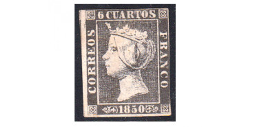 Nº0001 - 6 CUARTOS 1850 NUEVO SIN GOMA