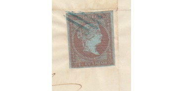 Nº0040pf1 - 4 CUARTOS 1855  parrilla azul 