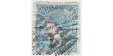 Nº0075p - 4 cuartos 1865, parrilla con cifra Nº 2 Barcelona