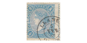 Nº0075f4 - 4 cuartos 1865, fechador  Llanes / Oviedo