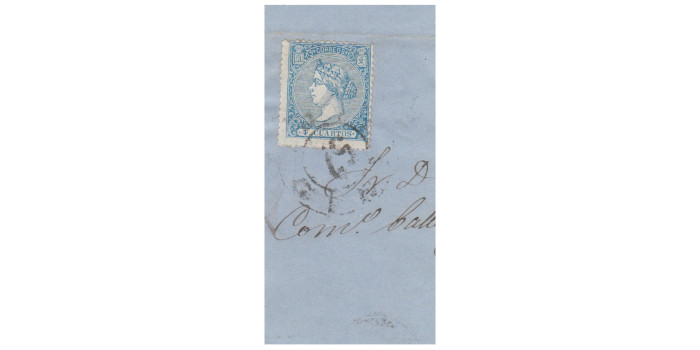 Nº0081rc - 4 cuartos 1866, Rueda de carreta Nº 52 Benavente