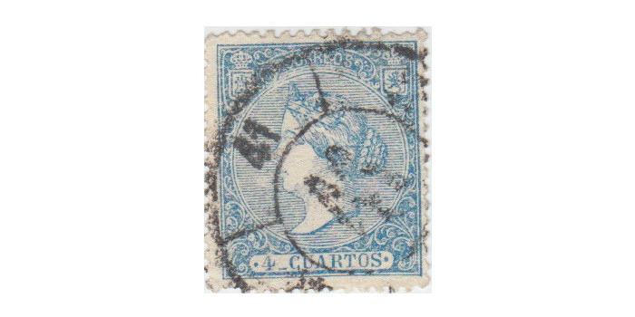 Nº0081rc2 - 4 cuartos 1866, Rueda de carreta Nº41 - San Sebastian