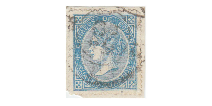 Nº0088 f1 - 4 cuartos 1867, Fechador Rio Seco / Valladolid